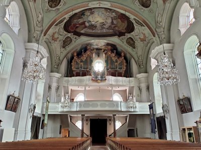 View to pipe organ